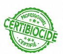 Badge Certibiocide certifié